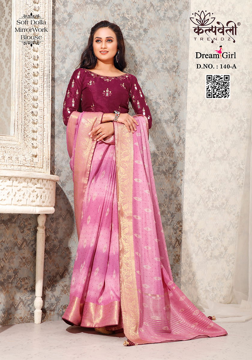 Kalpatru Dream Girl 140 Soft Dolla Designer Sarees Wholesale Market In Surat